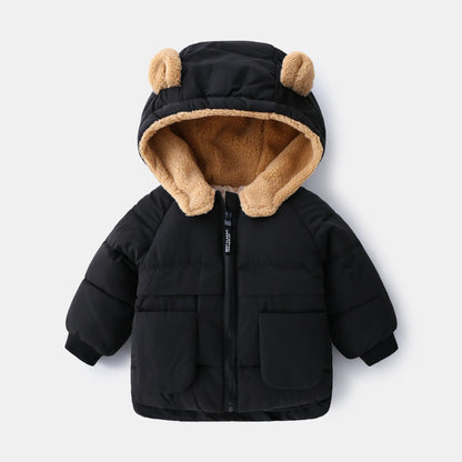 Winterjacke mit Kapuze & Ohren / Innenleben aus Teddyfell