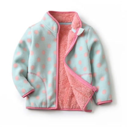 Fleecejacke für Kinder mit Kragen oder mit Kapuze