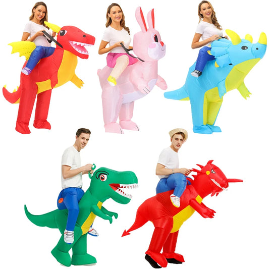 Aufblasbares Dinosaurier-Kostüm für Halloween