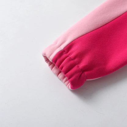Fleecejacke für Mädchen mit Kragen ohne Kapuze / Einhorn (rosa, pink, blau)