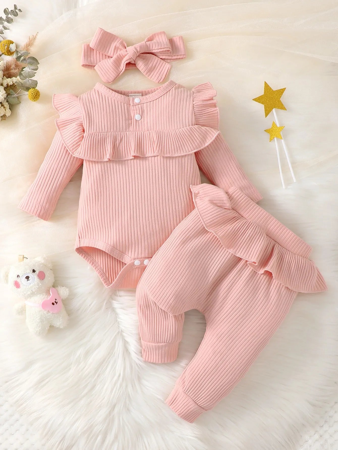 Baby-Rüschen-Set in Rosa