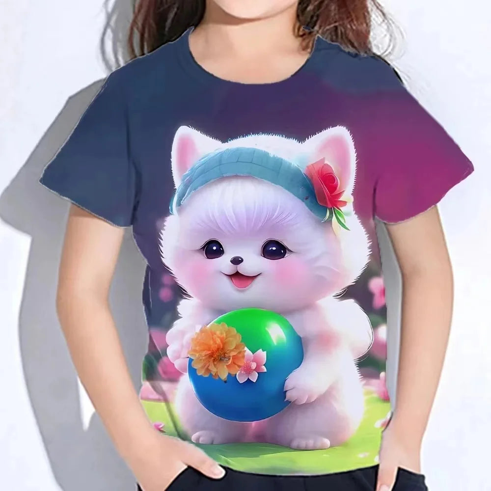 Entzückendes Kätzchen-T-Shirt für Kinder