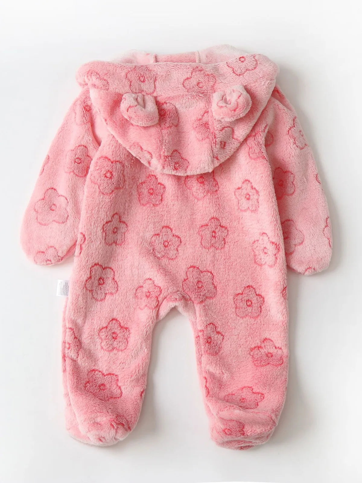 Flauschiger Baby-Overall mit Kapuze