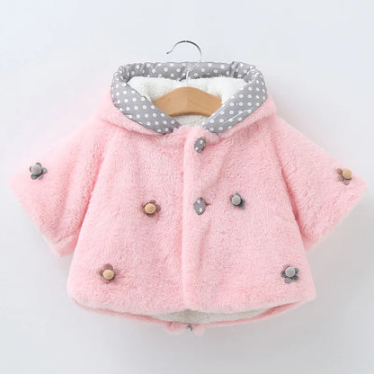 Winterjacke für Mädchen | Kuschelige Jacke mit Hasenohren