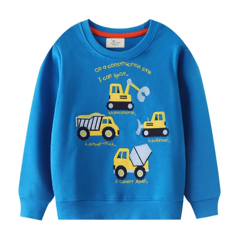 Kinder-Sweatshirt mit Bagger-Motiv