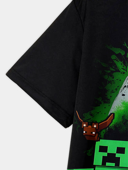Kinder T-Shirt mit Minecraft Gaming-Motiv