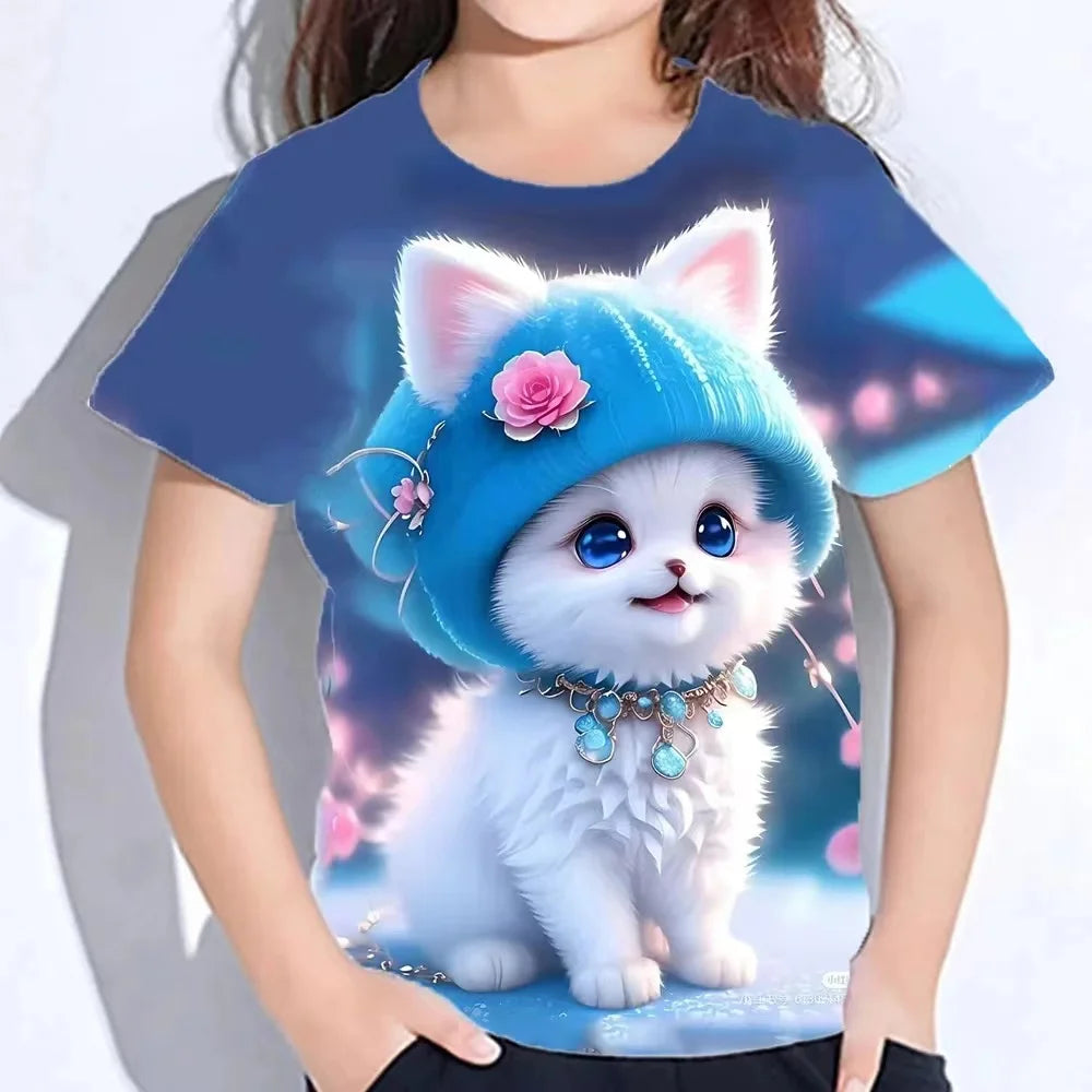 Entzückendes Kätzchen-T-Shirt für Kinder