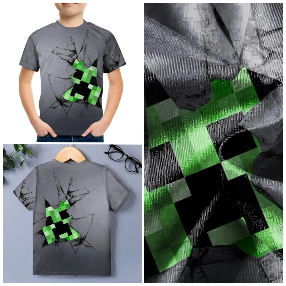 Kinder T-Shirt mit coolem Pixel-Design