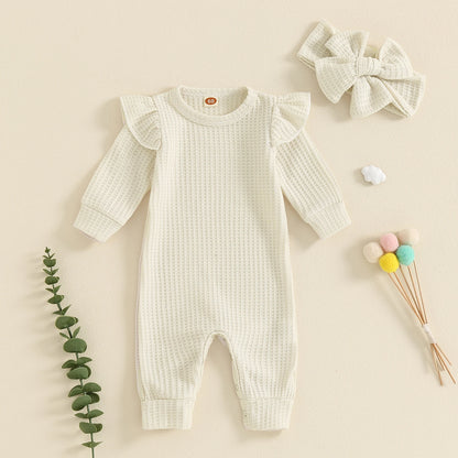 Baby-Strampler mit passendem Stirnband