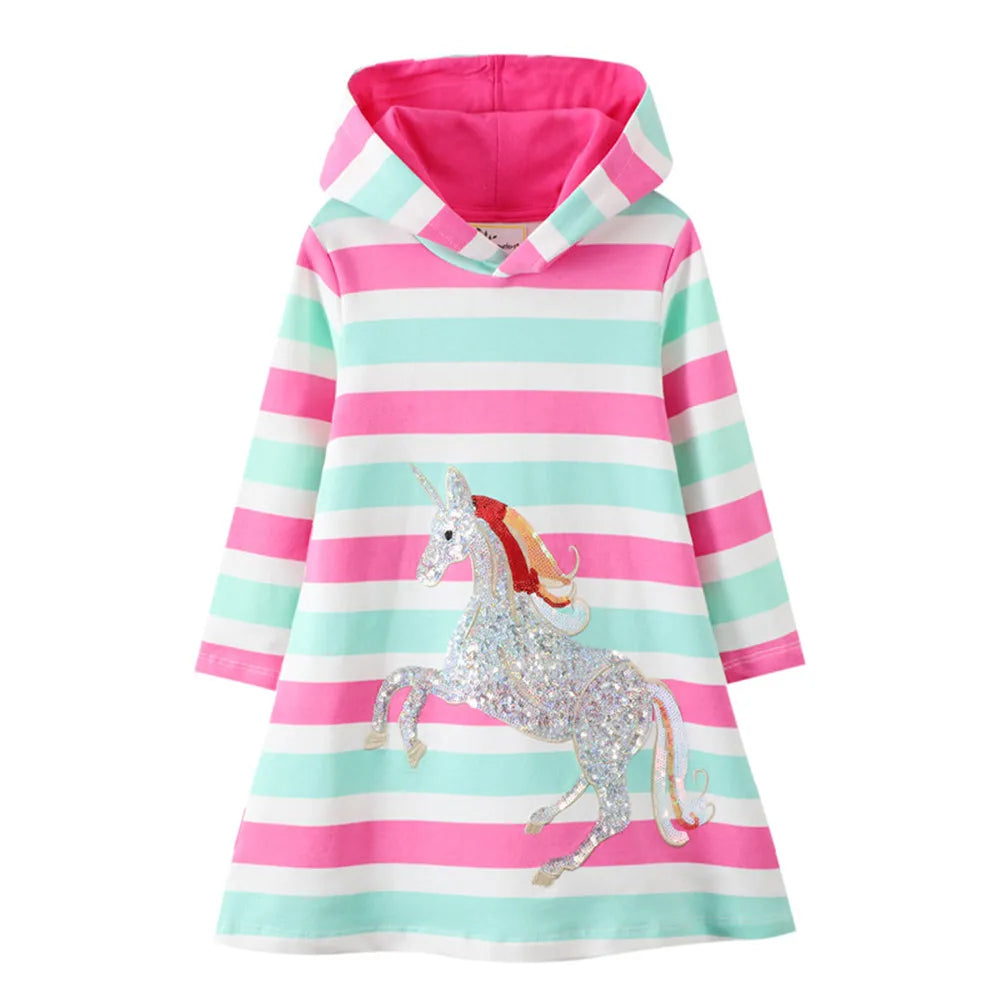 Zauberhaftes Hoodie-Kinderkleid