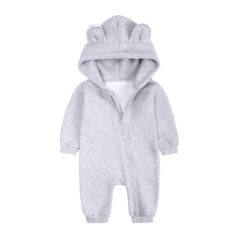 Baby-Overall mit Kapuze und Bärenohren