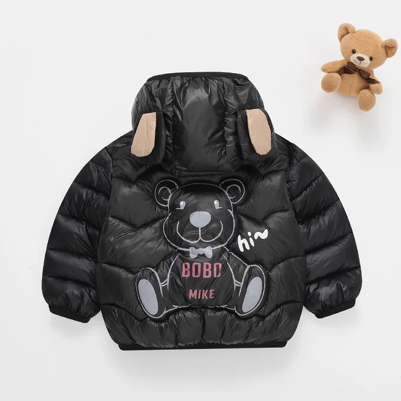 Kinder Winterjacke mit niedlichem Bären-Design