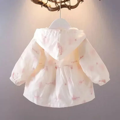 Windjacke / Übergangsjacke für Mädchen mit Kapuze