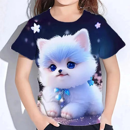 Entzückendes Kätzchen-T-Shirt für Kinder
