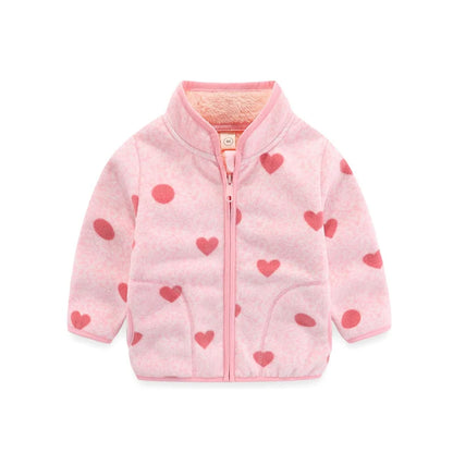 Fleecejacke für Kinder mit Kragen oder mit Kapuze
