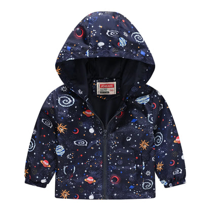 Regenjacke mit Kapuze für Jungen & Mädchen