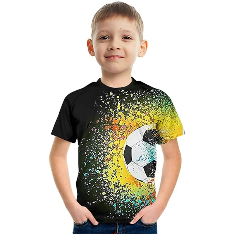 Cooles Fußball All-Over-Print T-Shirt für kleine Kicker