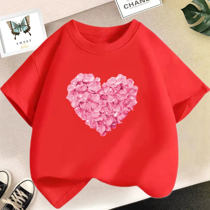 Kinder T-Shirt mit Herz-Design