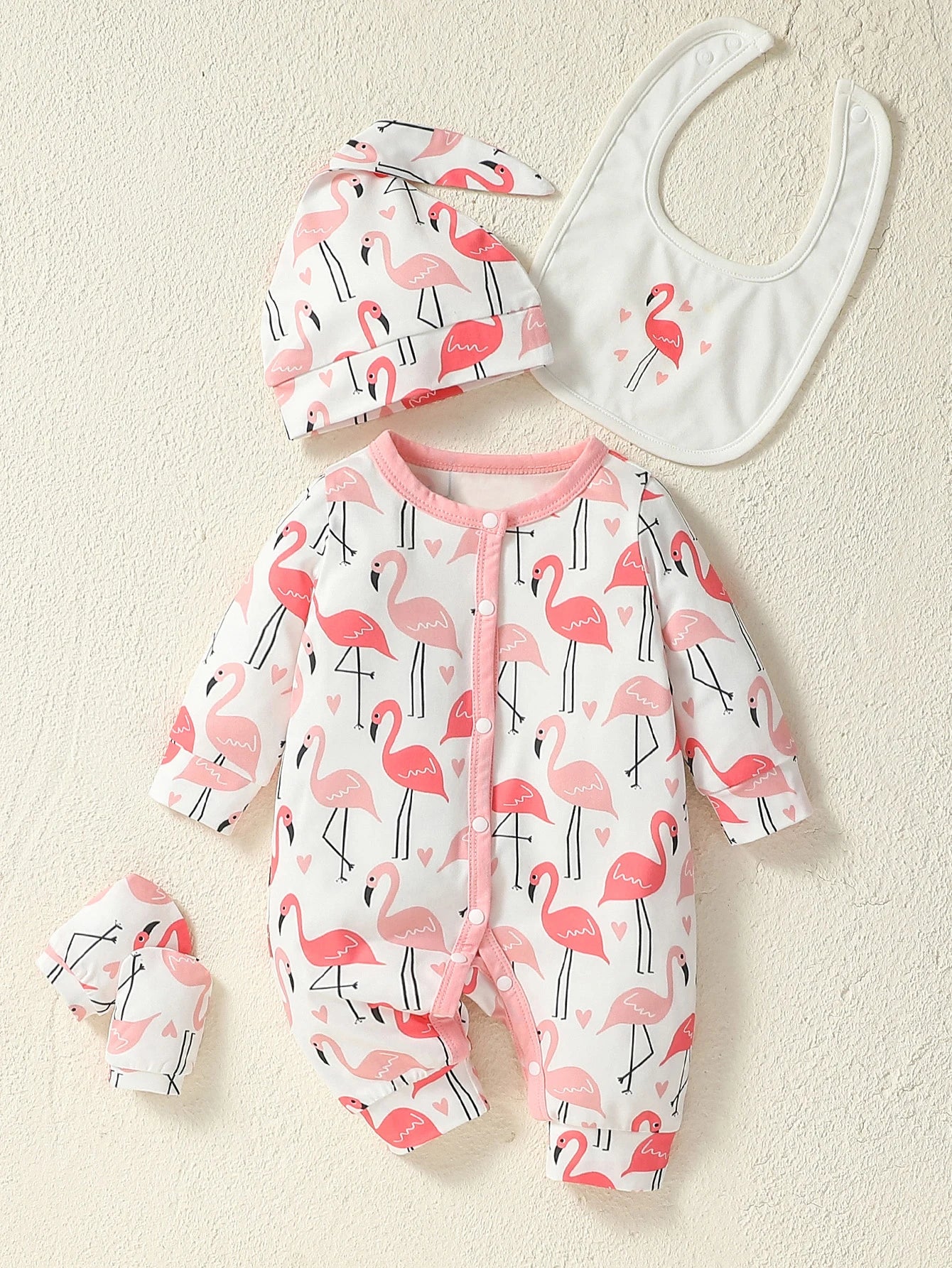 Flamingo Baby-Set (Größen 50 bis 68)