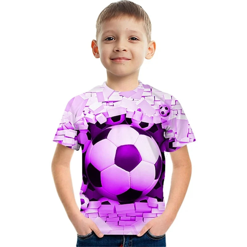 Cooles Fußball All-Over-Print T-Shirt für kleine Kicker