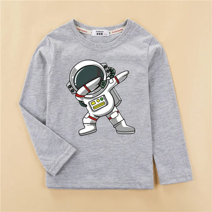 Kinder Langarmshirt mit Astronauten-Motiv
