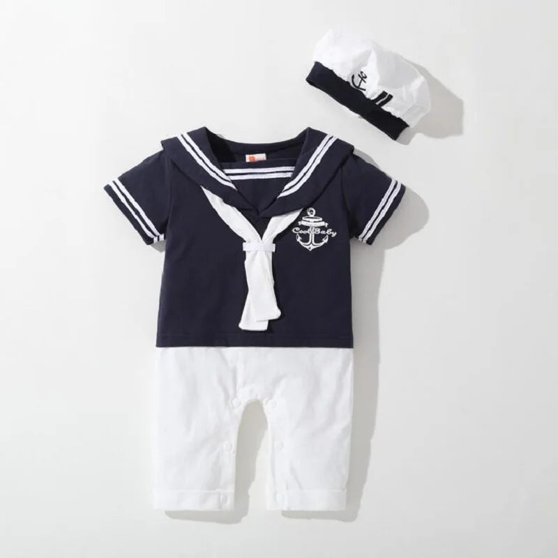 Maritimes Baby-Set aus 100% Baumwolle – Matrosen-Outfit für kleine Entdecker