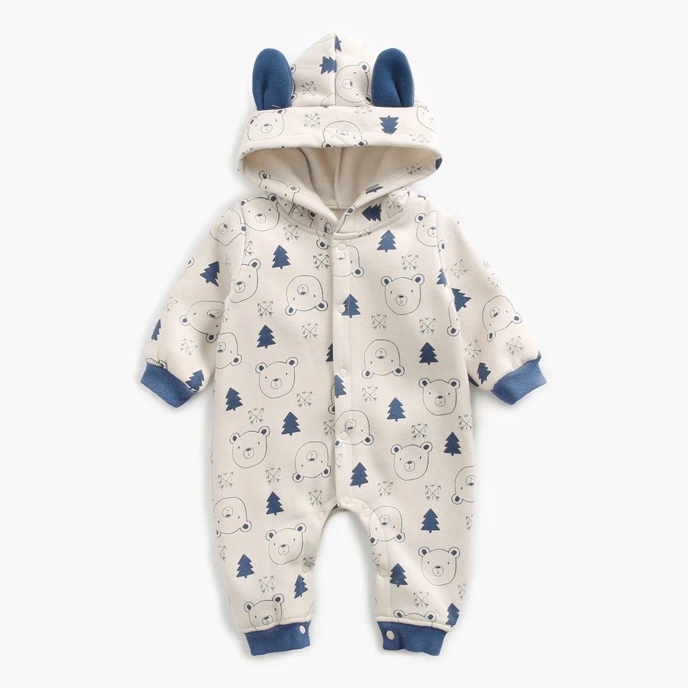 Niedlicher Baby-Overall mit Kapuze