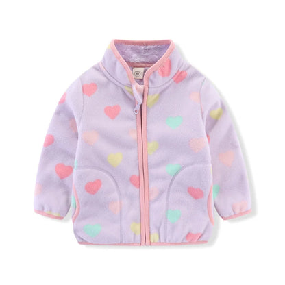 Fleecejacke für Kinder mit Kragen oder mit Kapuze