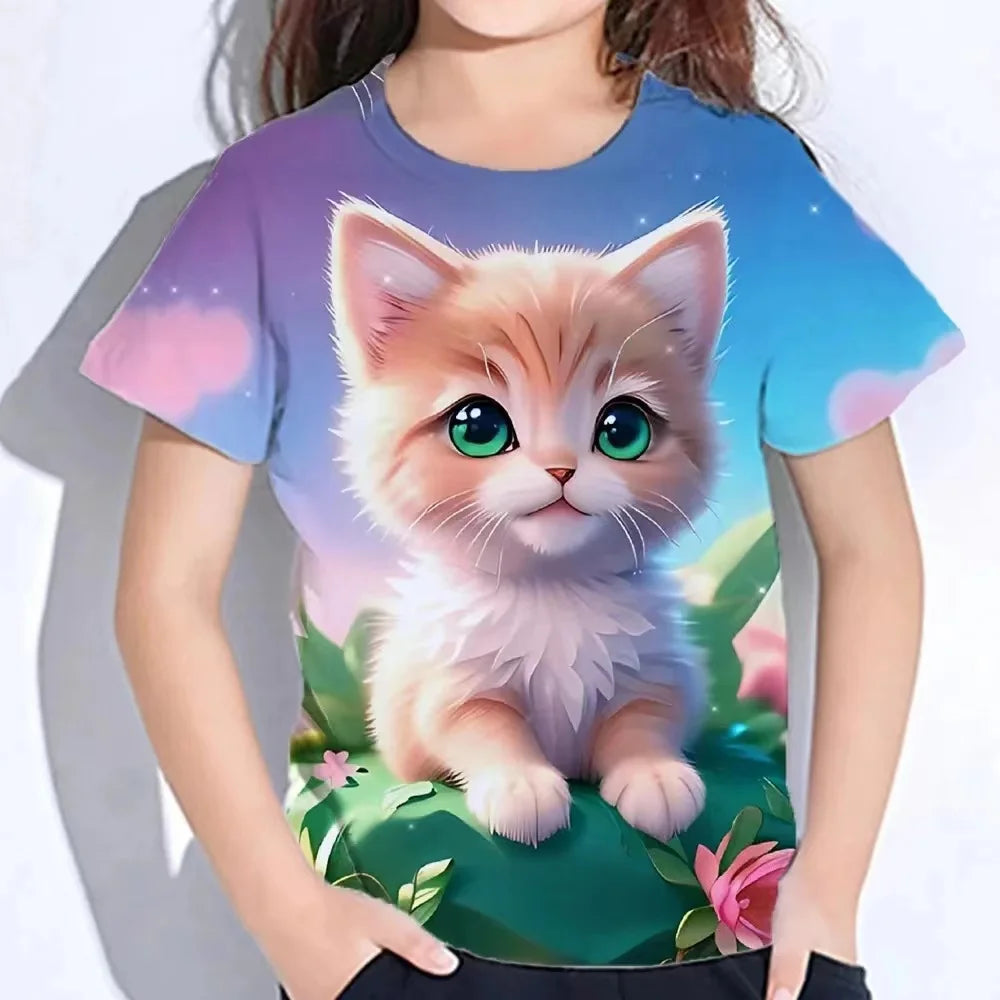 Entzückendes Kätzchen-T-Shirt für Kinder