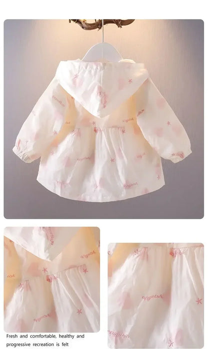 Windjacke / Übergangsjacke für Mädchen mit Kapuze