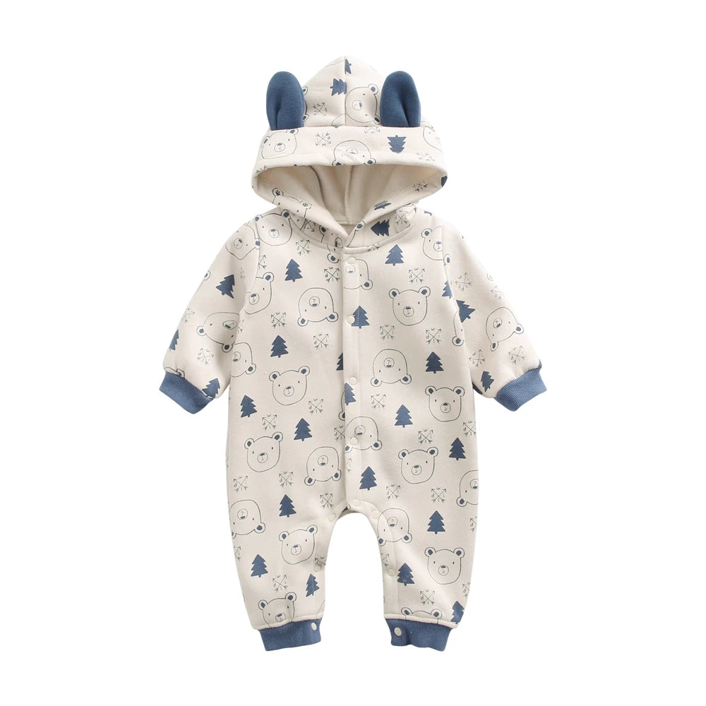 Niedlicher Baby-Overall mit Kapuze