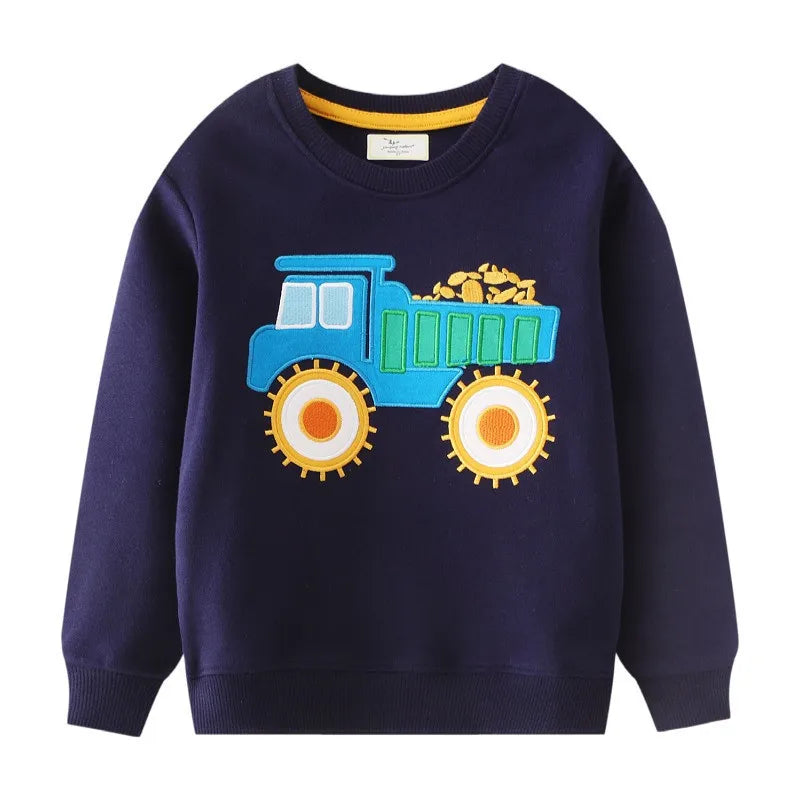 Kinder-Sweatshirt mit Bagger-Motiv