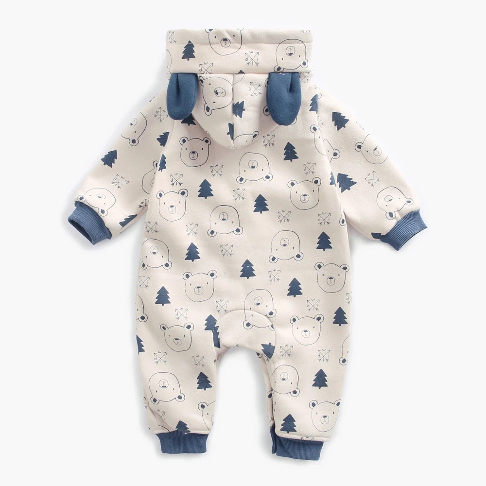 Niedlicher Baby-Overall mit Kapuze