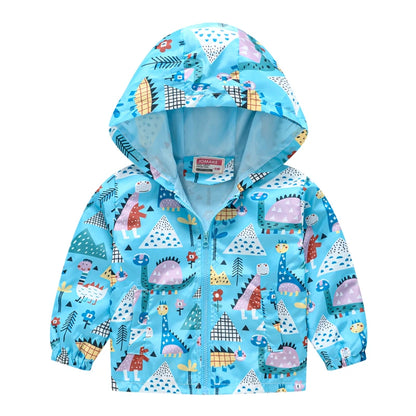 Regenjacke / Übergangsjacke mit Kapuze für Kinder