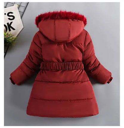Winterjacke mit Kapuze & Kunstfell / Winterparka für Mädchen