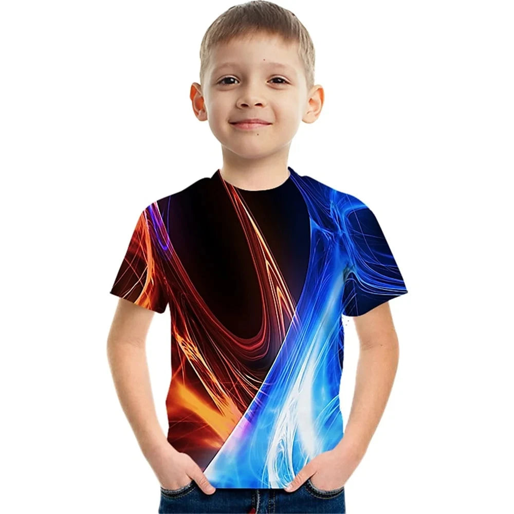 Coole Kinder-T-Shirts mit leuchtenden Designs