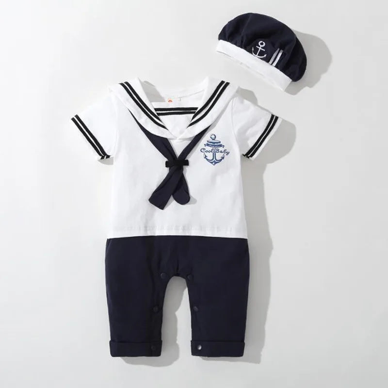 Maritimes Baby-Set aus 100% Baumwolle – Matrosen-Outfit für kleine Entdecker