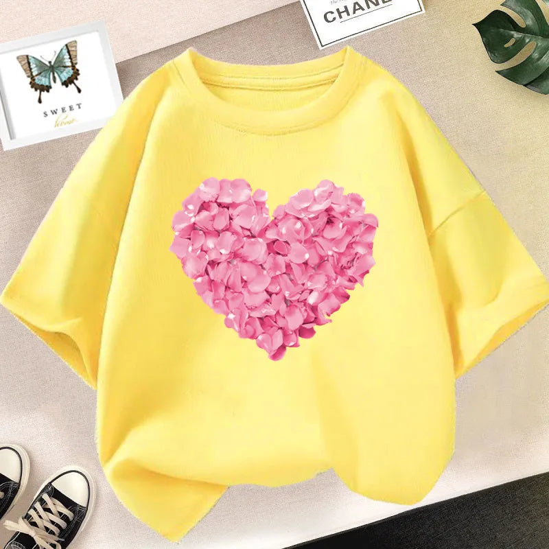 Kinder T-Shirt mit Herz-Design