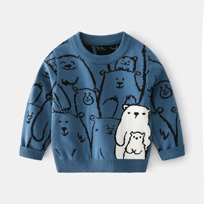Flauschiger Strickpullover für Kinder