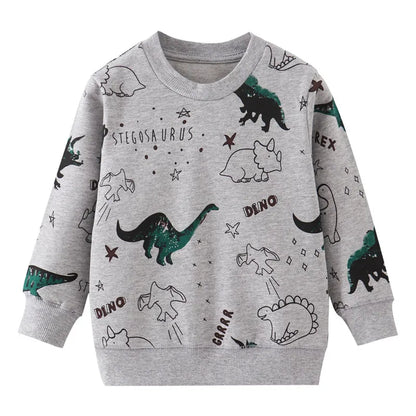 Kinder-Sweatshirts mit Dinosaurier-Designs
