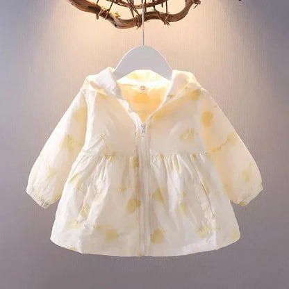 Windjacke / Übergangsjacke für Mädchen mit Kapuze
