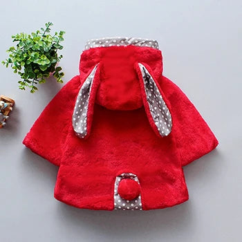 Winterjacke für Mädchen | Kuschelige Jacke mit Hasenohren