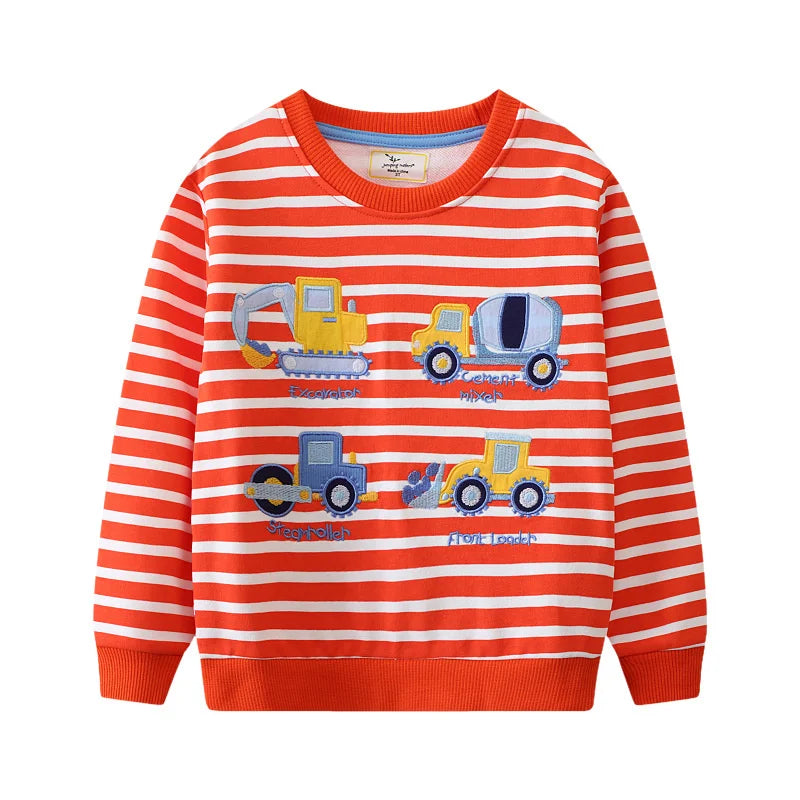 Kinder-Sweatshirt mit Bagger-Motiv