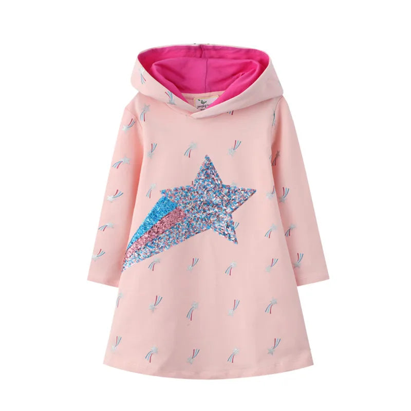 Zauberhaftes Hoodie-Kinderkleid