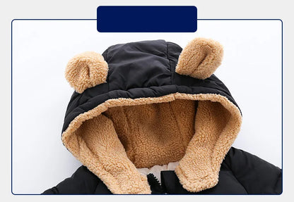Winterjacke mit Kapuze & Ohren / Innenleben aus Teddyfell