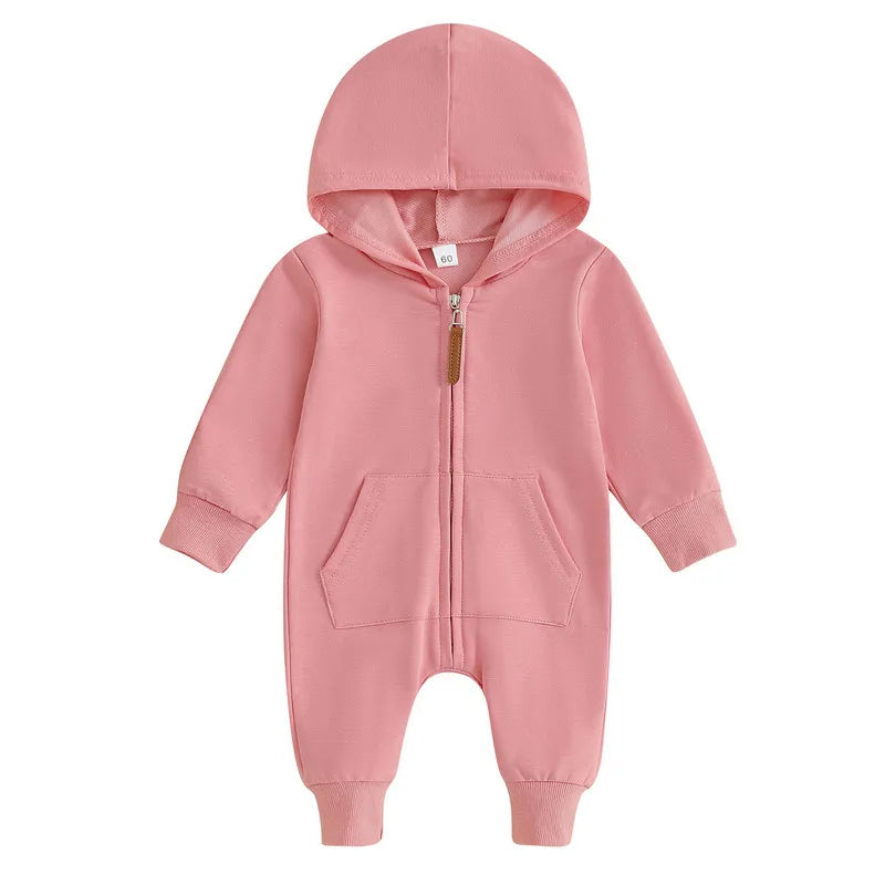 Baby-Overall mit Kapuze in verschiedenen Farben