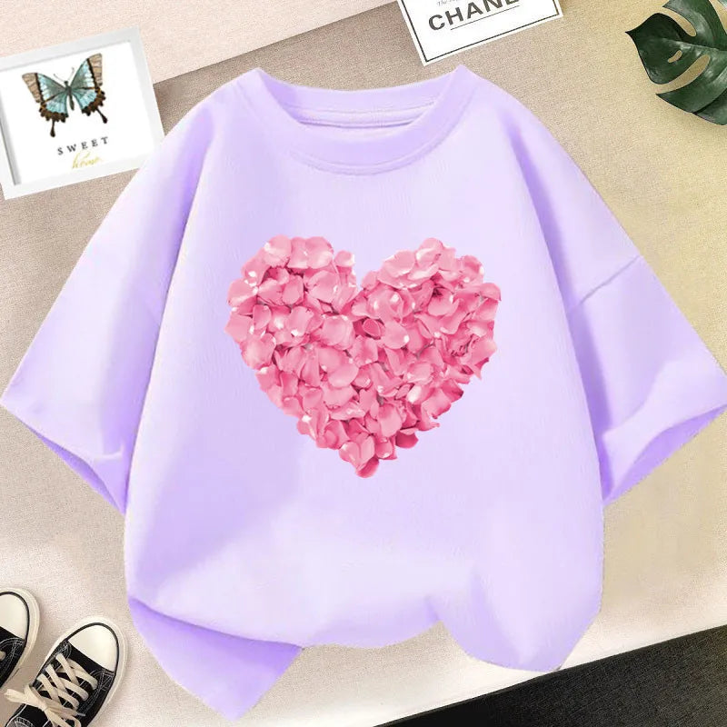 Kinder T-Shirt mit Herz-Design