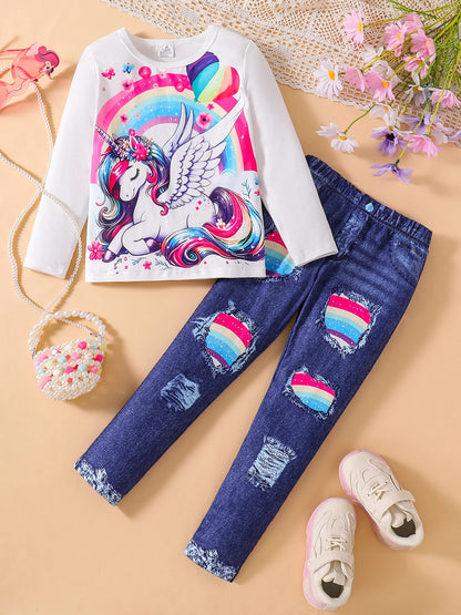 Magisches Einhorn-Outfit  – Träume in Regenbogenfarben
