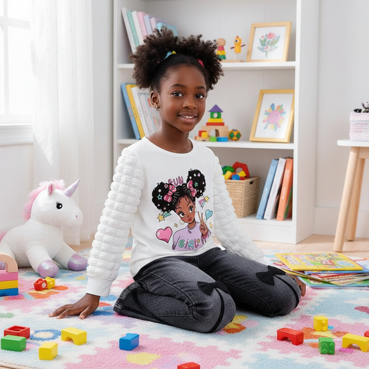 Stylisches Kinder-Outfit "Fun Girl" – Perfekt für kleine Trendsetterinnen