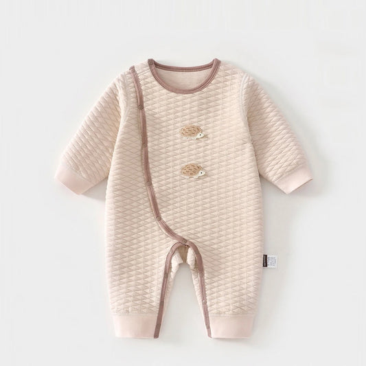 Gesteppter Baby-Strampler aus 100 % Baumwolle – warm & zeitlos